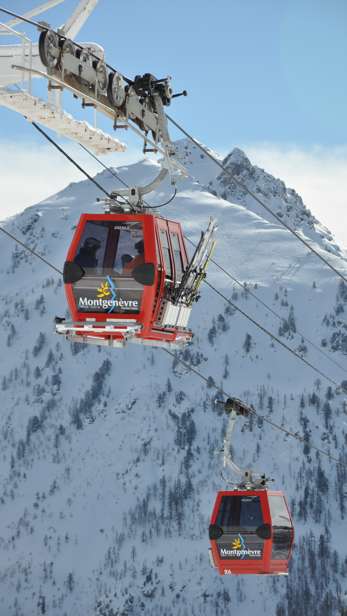in Montgenèvre Gondola lift in Montgenevre