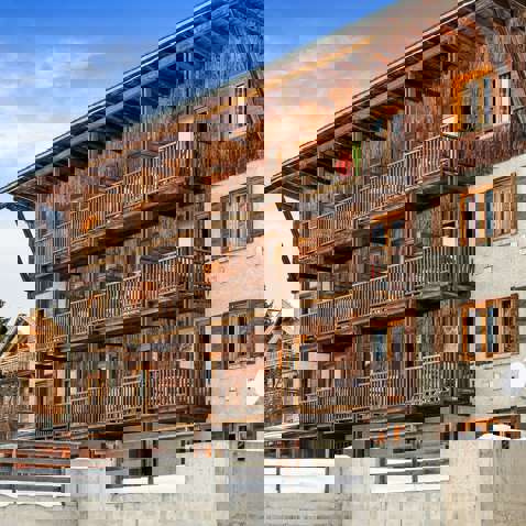 in Montgenèvre Exterior shot of the Chalet-Hotel Lucille